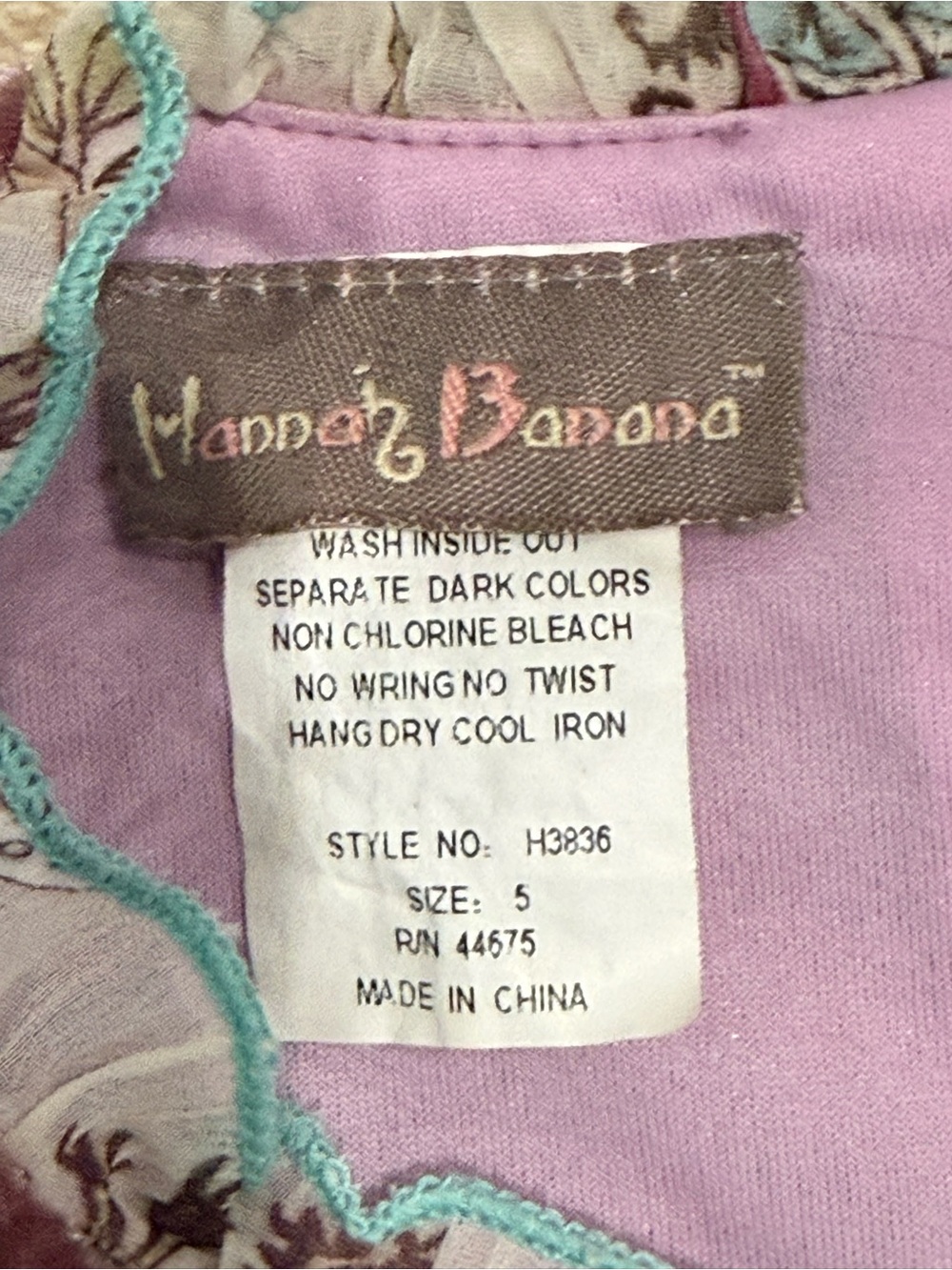 Hannah Banana Vintage-Inspired Floral Princess Dress Boho Velvet sz 5 - Picture 3 of 3